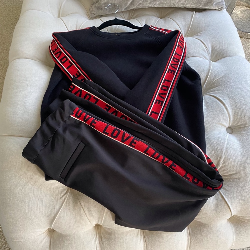 NWOT Maje Black Porto Jogging Pants WITH LOVE sz 2